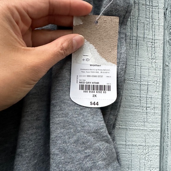 NWT Xersion Women's Gray High-Rise Fitted Cropped Jogger Sweatpants 2X Plus Size - Picture 7 of 16